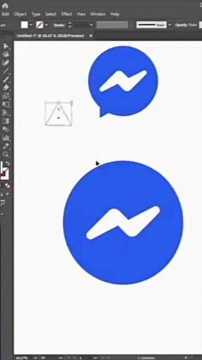 Making messenger logo in adobe illustrator#shorts