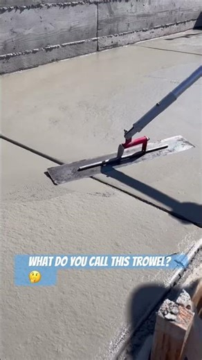 Finishing A Very Thick Concrete Pad With The “Funny” Trowel | #concretework #concretelife