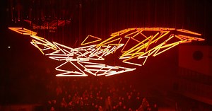 Christopher Bauder's Mesmerizing Kinetic Lights System Soars