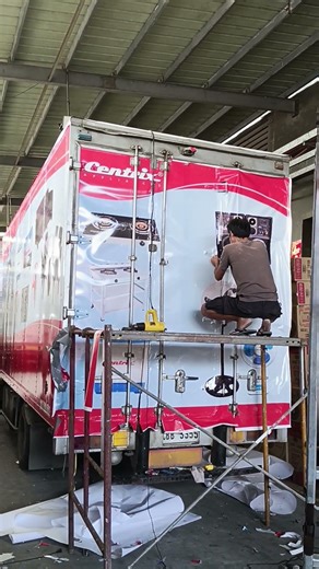 installation wrap digital print sticker truck centrix