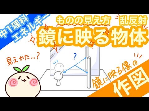 【中1理科p2】鏡に映る像・ものの見え方・乱反射！【鏡の作図だよ】