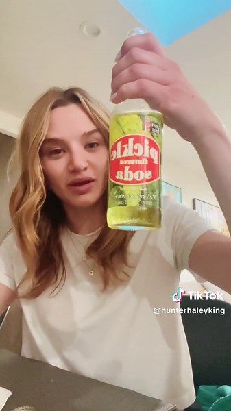 heard they make a mustard flavored soda…. shall we try that next? 🥴 #pickle #picklejuice