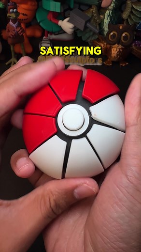 3D-Printed Pokeball Click-a-ball Fidget Toy
