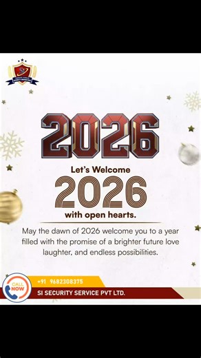 Si Security Service Pvt Ltd. on Instagram: "Happy New year 🎊 2026. ## 🔥 Secure your business, celebrate with confidence! 🎯 This New Year, let's focus on building a stronger, more secure future for your business. At SI SECURITY SERVICE PVT LTD., we're your trusted partners in security, offering comprehensive solutions to safeguard your assets and personnel. 🛡️ 🛍️ Our expert team provides: - Trained security personnel - Advanced security technology - Customized security plans - 24/7 emergency