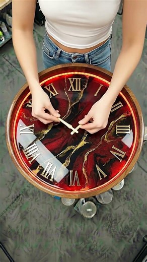 Watch Me Create a Luxury Black & Gold Resin Clock