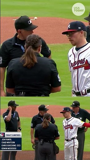 See MLB's first female home plate umpire make her historic first call