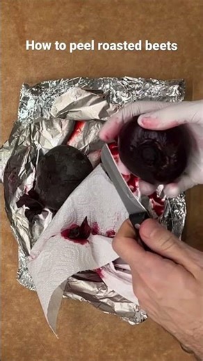 How to Peel Roasted Beets #roastedbeets