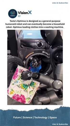 Tesla's Optimus Loading Washing Machine | Humanoid Robot doing Household Work | #humanoid #robot #ai
