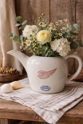 Vintage Red Wing Stoneware Oil Pitcher – Cream Glaze Farmhouse Kitchen Decor - Etsy