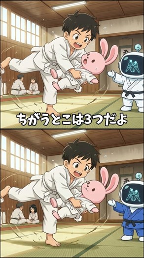 [Spot the Difference] Today is the Judo Tournament [Judo] #shorts #TeruteruChannel #Judo #judo #S...