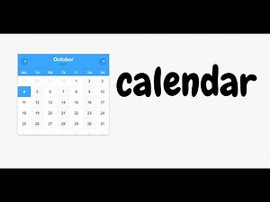 How to make a calendar by html CSS Javascript | Source code