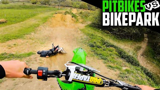 We rode an entire MTB bike park on pit bikes!