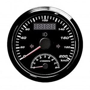 ELING Adjustable 85mm GPS Speedometer Odometer 200KM/H with Tachometer 0-8000RPM with GPS Antenna Mileage Amber Backlight 12V/24V