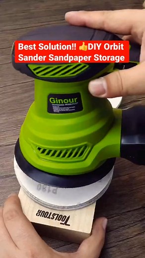 Quick and Easy To Make Your Own Sandpaper Storage Rack For Your Orbit Sander - Amazing Solution ! #reels #tips #tutorial #toolstour | Toolstour