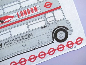 Buy Vintage Silver Jubilee Tea Towel: 1970s Ulster Irish Linen, London Routemaster Bus Online in India - Etsy