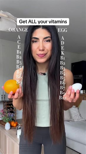 How cool is that. Ofcooooourse you need more of certain vitamins, but at least you’re getting in SOME of ALL! 😍 #vitamins #orange #egg #healthyeating #dietitian