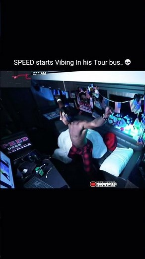 Ishowspeed goes CRAZY In his America Tour bus sleep Stream..😂#shorts #funny #humor#speed #fypシ゚viral