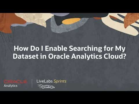 Enable searching for my data set in Oracle Analytics Cloud