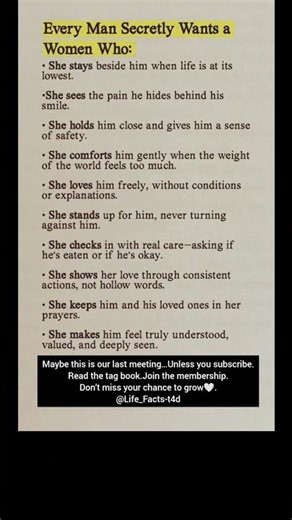 Every Man Secretly Wants a Woman Who #ytshorts