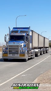 Kenworth SAR grain road train accelerating out of the Viterra grain facility at Outer Harbor after tipping off a load. #truck #kenworth #roadtrain | Australian Truck Action