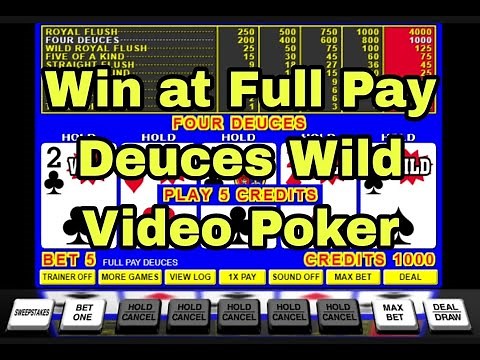 FULL PAY DEUCES WILD Video Poker HOW TO WIN! Ep 1 Watch and Learn Strategy from the Master! WIN WIN!