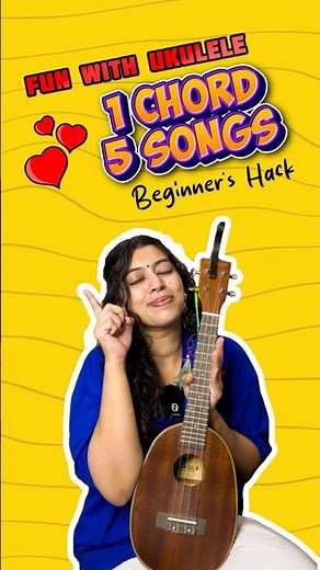 1 Chord 5 Songs ❤️‍🔥🥰| Ukulele Fun | Beginner Easy Ukulele Songs #shorts #tutorial