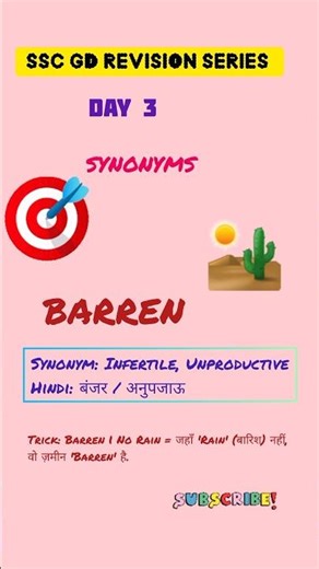 SSC GD 2026 | Day 3: 3 Important Synonyms in 60 Seconds 🎯📚