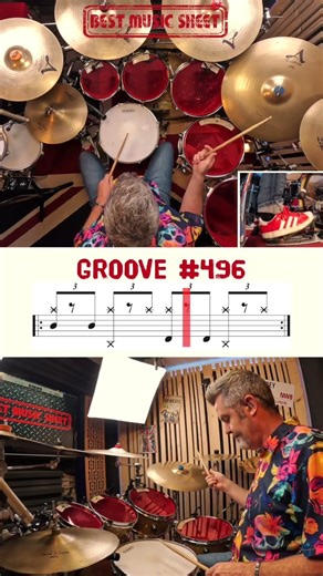 🥁 Drum Beat for Beginners #496 | Easy Drum Beat #496 | Learn Drum Beat | How to Play Drum Beat