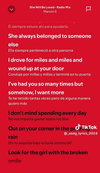 Maroon 5 - She Will Be Loved Lyrics