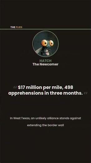 "$17 million per mile, 498 apprehensions in three months." | The Flies