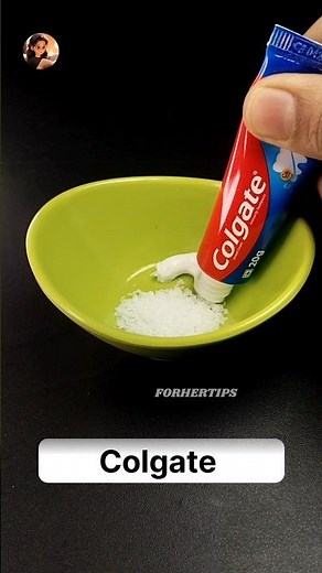 🦷 Yellow Teeth? Try This DIY Teeth Cleaning Hack 😱 | Salt + Lemon + Colgate #shorts