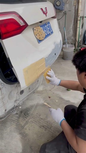 Car Bumper Dent Repair | Anti Rust Spray Treatment.#youtubeshorts