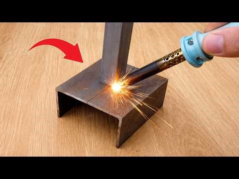 How to Build a Simple Soldering Iron at Home! Great Soldering Technique Using a 12V Battery!
