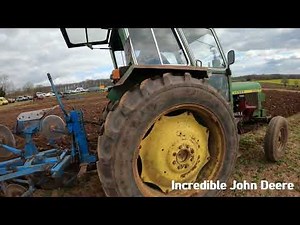 1977 John Deere 1630 2.9 Litre 3-Cyl Diesel Tractor (59 HP) with Lemken Plough