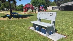 'Bulldog Buddies' bench honors teacher, helps bullied kids at Awbrey Park Elementary