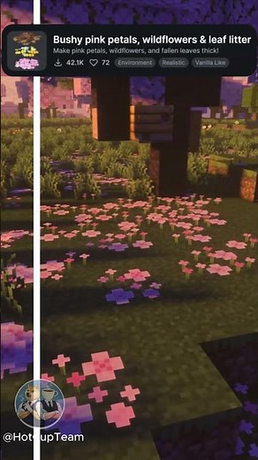 Minecraft: Neko Totem + Animated Ores & Bushy Flowers 🌸🔥 #minecraft #shorts #resourcepack