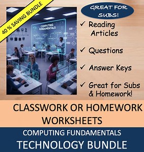 Computing Fundamentals in Technology Worksheets Bundle