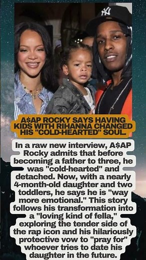 A$AP Rocky Reveals How Fatherhood Healed His Heart ❤️ #ASAPRocky #rihanna