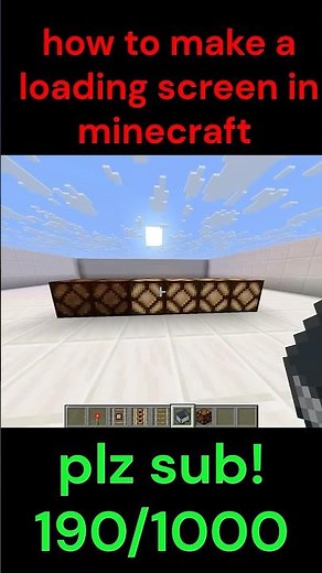 how to make a loading screen in minecraft #minecraft #tutorial