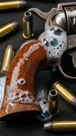 Cast iron Gun 100 Years of Rust Gone in Seconds |Rust Removing | #rust #ai #trending #viral