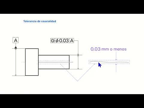 Blueprint interpretation. Geometric tolerances for location and concentricity. (CNC in Spanish)