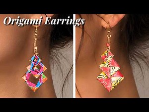 How to make Origami earrings? Learn how in this Origami paper Jewelry tutorial