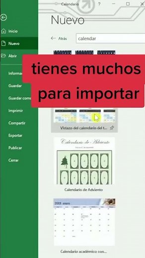 Como crear un calendario en excel