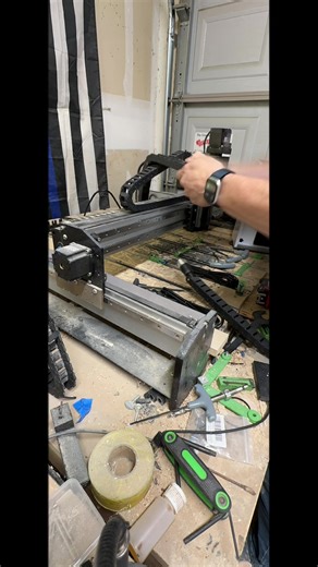 Got the vfd/spindle installed and after some trouble shooting, come to find out I’m kinda had a ID10T error today. She’s alive again and now onto a 5hr carve! Can’t thank @Carbide 3D support enough for the FaceTime help! #woodworking #cncwoodworking #anericanmade #fyp #americanflag