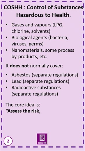 COSHH || Control of Substances Hazardous to Health || Part 02