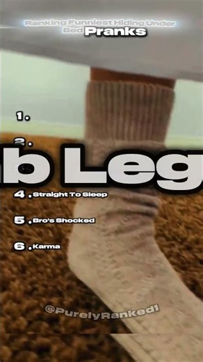 Ranking Funniest Hiding Under Bed Pranks #shorts