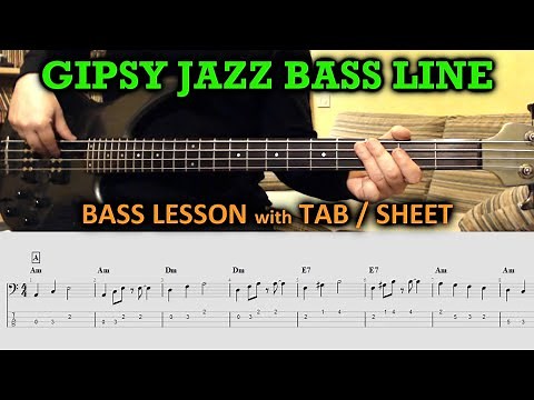 Gypsy Jazz Bass Line | LESSON with TAB | Manouche Style TUTORIAL TABS