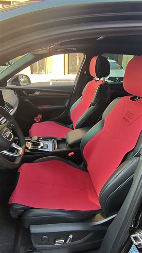 奥迪专用坐垫来了，细节质感满满，多款颜色可选，奥迪系列车型都有，贴合度好，四季通用，很方便打理#奥迪 #汽车坐垫 #汽车好物