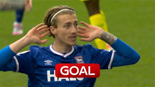 Ipswich vs Norwich: Jack Clarke scores with first touch