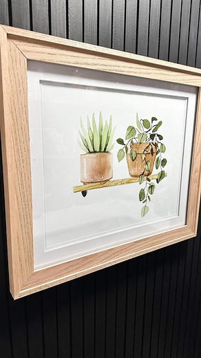 Upcycle your frames to make them look custom! Really though, this frame came to be because I couldn’t find exactly the frame I wanted at the store-so I made it! Oak isn’t the cheapest wood to use, but other wood would work great too! You can also forgo cutting the corners at 45•, that was more preference for me. I used: - 1/4 in x 2 in oak wood pieces - 1/2 in x 2 in oak wood pieces - Wood conditioner and stain - Brad nailer (optional) - Wood glue Think of the possibilities! You could use other 